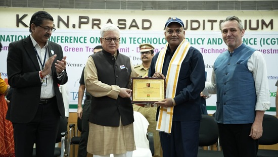 Motupalli honoured with prestigious M S Swaminathan Green Excellence Award